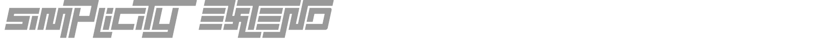 Simplicity Extend font preview